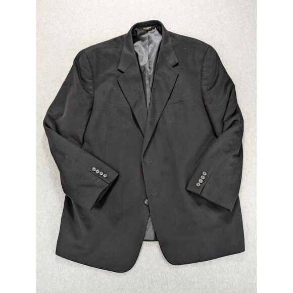 Grant Thomas Jacket Black 100% Cashmere Lord Taylor‎ Blazer Sport Dress Coat 46R - Picture 11 of 11
